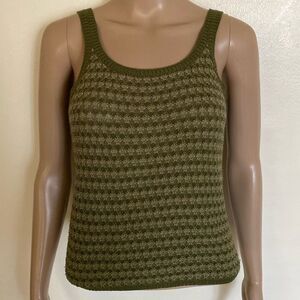 P & P Since 1986 Women’s Size S Olive Green Knit Sweater Tank Top